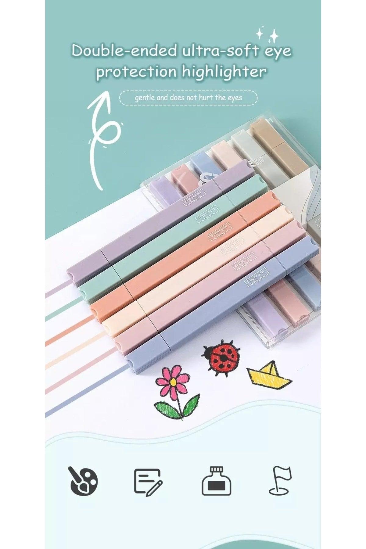 Double Headed Super Soft Colored 6 Pieces Phosphor