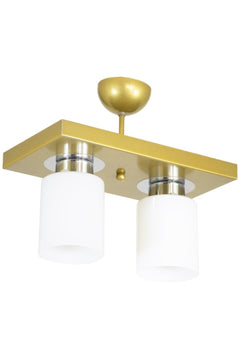 35cm Tumbled Metal Rectangular Chandelier with Glass Shades for Event Lighting