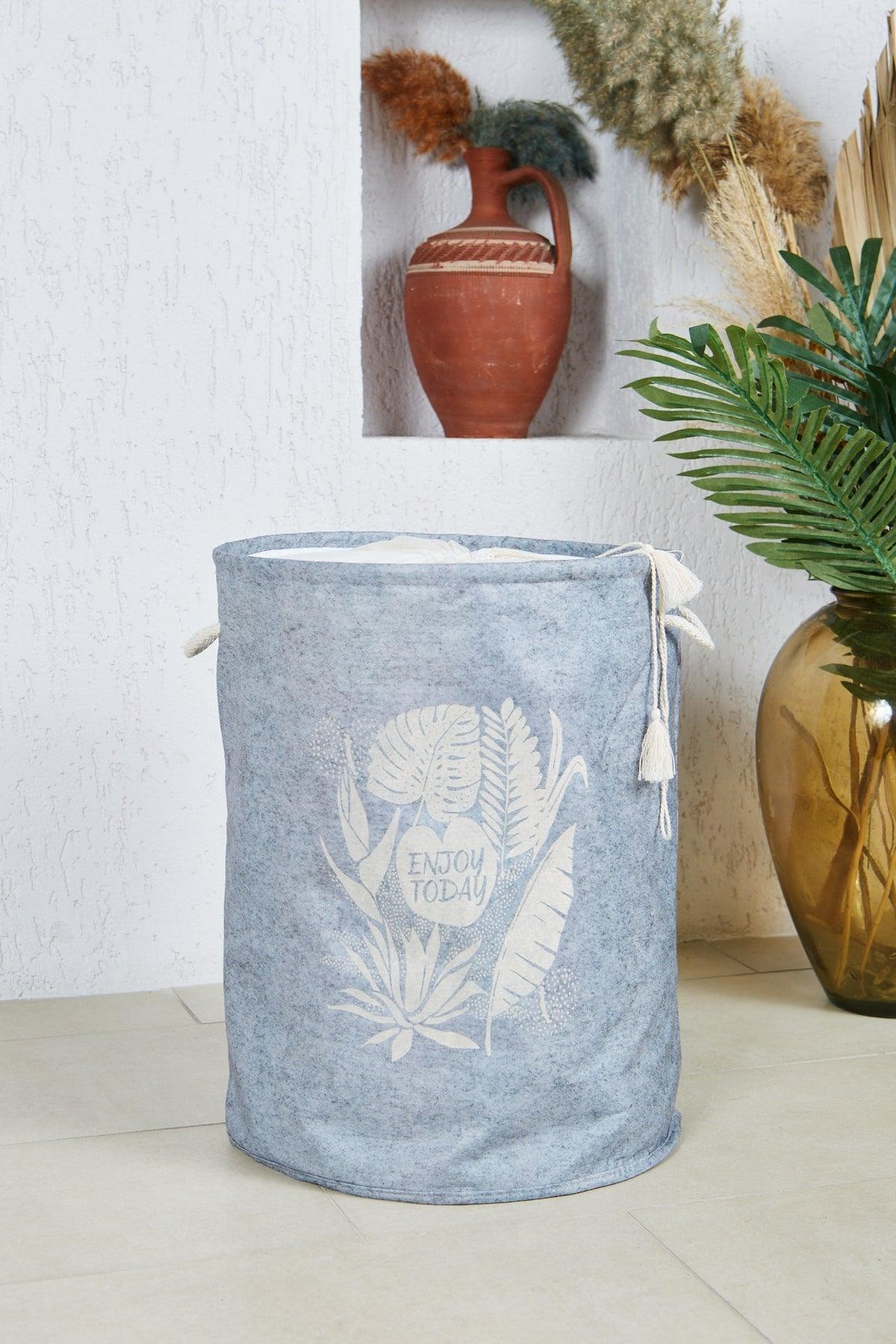 Double Set Laundry Basket, Felt Dirty Basket, Set of 2 2 Colors 50*35 Cm - Swordslife