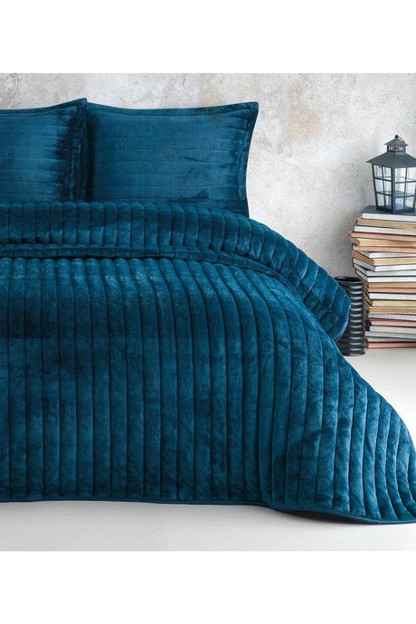 Doux Indigo Double Bedspread Set - Swordslife