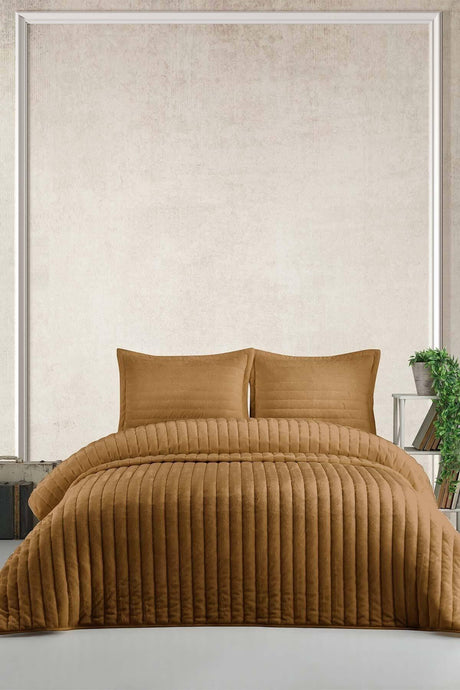 Doux Caramel Double Bedspread Set - Swordslife