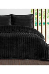 Doux Black Double Bedspread Set - Swordslife