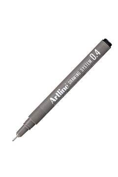 Black fine-line drawing pens, tip size 0.4mm