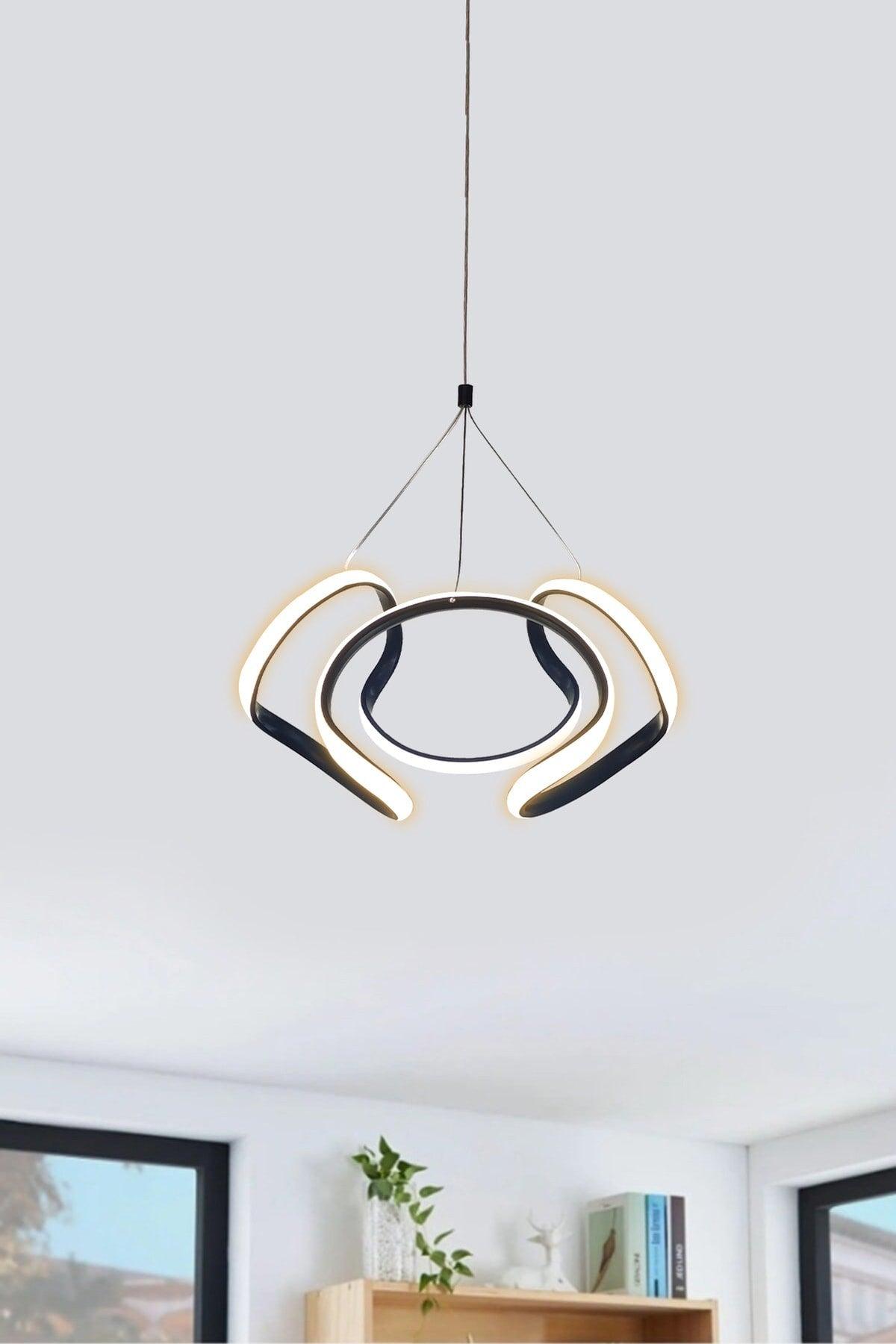 Dron Pendant Lamp Black Color Led Chandelier Daylight Modern Led Chandelier - Swordslife
