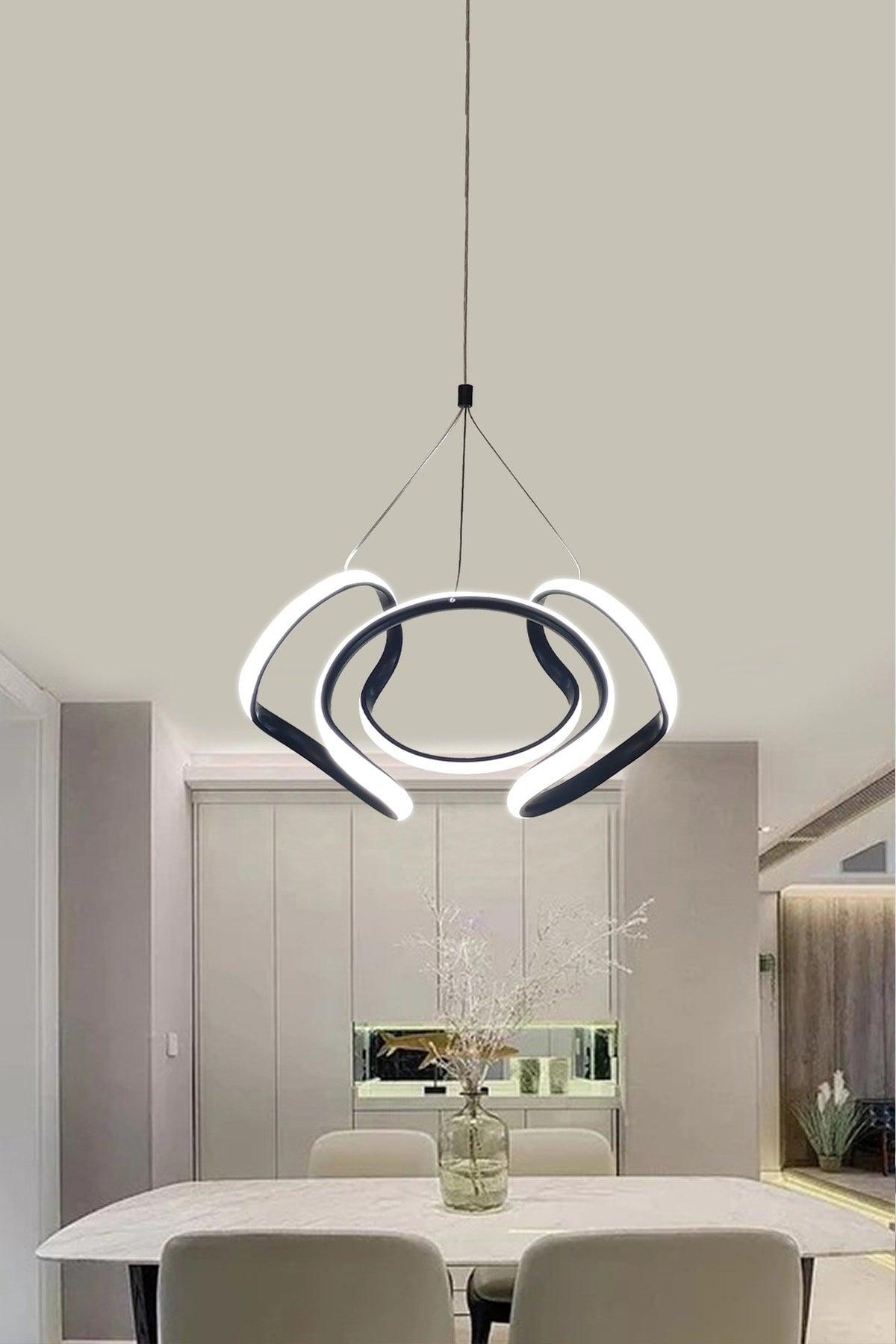Dron Pendant Lamp Black Color Led Chandelier White Light Modern Led Chandelier - Swordslife