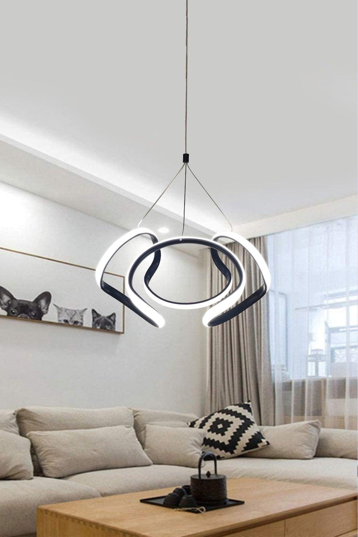 Dron Pendant Lamp Black Color Led Chandelier White Light Modern Led Chandelier - Swordslife