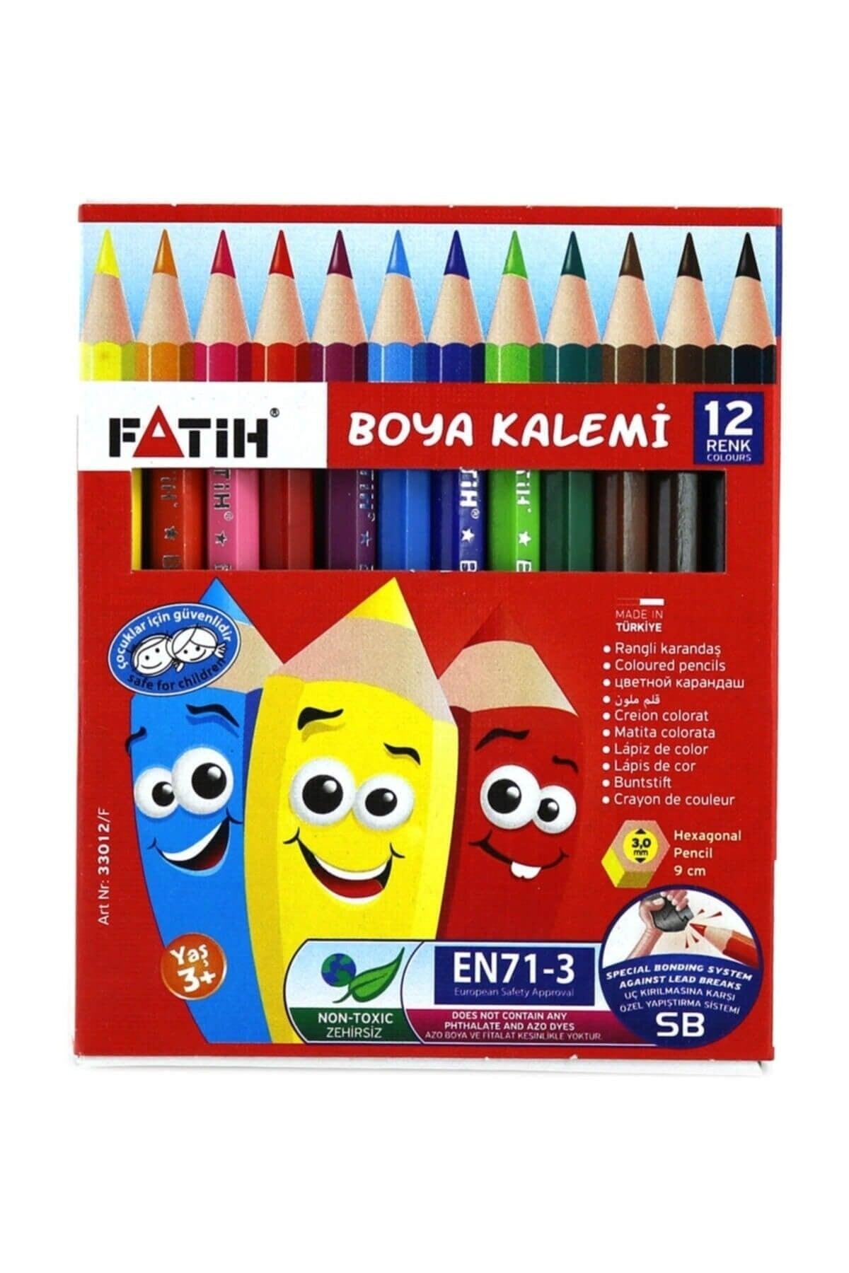 Dry Crayons Half Size 12 Colors