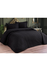 Dublin Double Quilted Bedspread Black - Swordslife