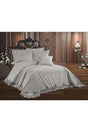 Duru 6 Pieces Gray Double Bedspread ( Sheet + Bed Cover + Pillow ) - Swordslife