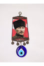 Wall Decoration, New Season, Atatürk Carpet Model 28x10 Cm Glass Evil Eye Beads Wall Ornament - Swordslife