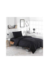 Plain Black Single Duvet Cover Set - Swordslife