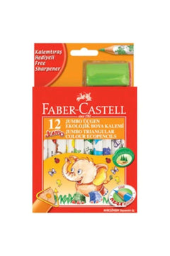 Eco-friendly Jumbo Triangle Dry Crayons 12-Pack