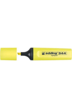 Yellow highlighter pen with phosphor ink, erasable