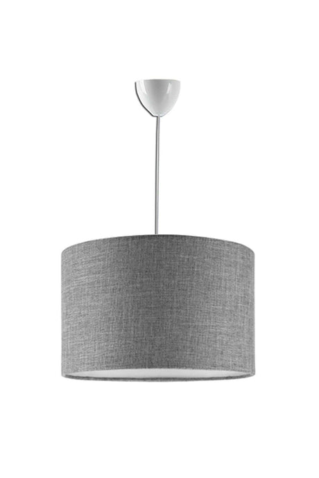 Aegean Modern Gray Fabric Lampshade Pendant Lamp Single Chandelier - Swordslife