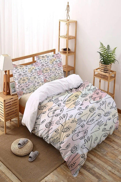 Else Patterned Double Sheet Duvet Cover Set Nyds-5 - Swordslife