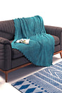 Else Turquoise Double Sided Non-Slip Chenille Single Sofa Cover Throw Throw 12 Colors - Swordslife