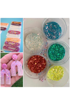Chunky glitter set with 5 colors (25 grams total)