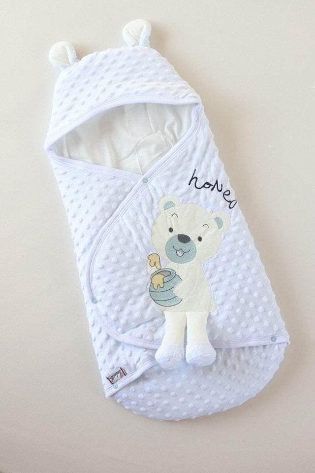 Baby Boy Cute Topitos Embroidered Velboa Swaddle - Swordslife