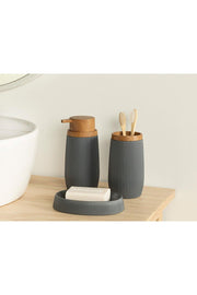Evelyn BATHROOM SET OF 3 17.5x6.5x6.5 cm+9x6.5x6.5 cm+1 Anthracite - Swordslife