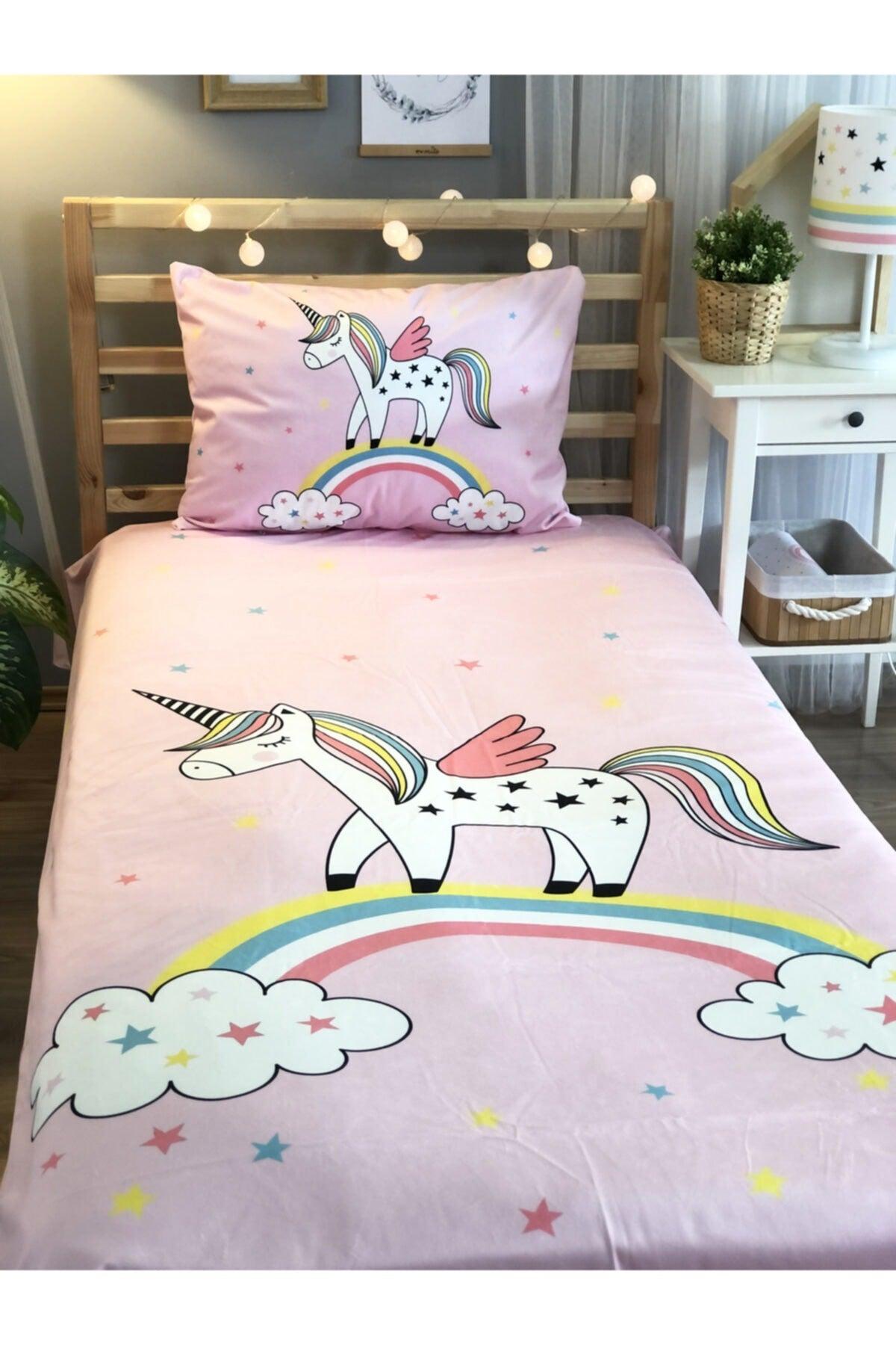 Evmila Pink Ground Unicorn Velvet Decorative Cover 57 - Swordslife