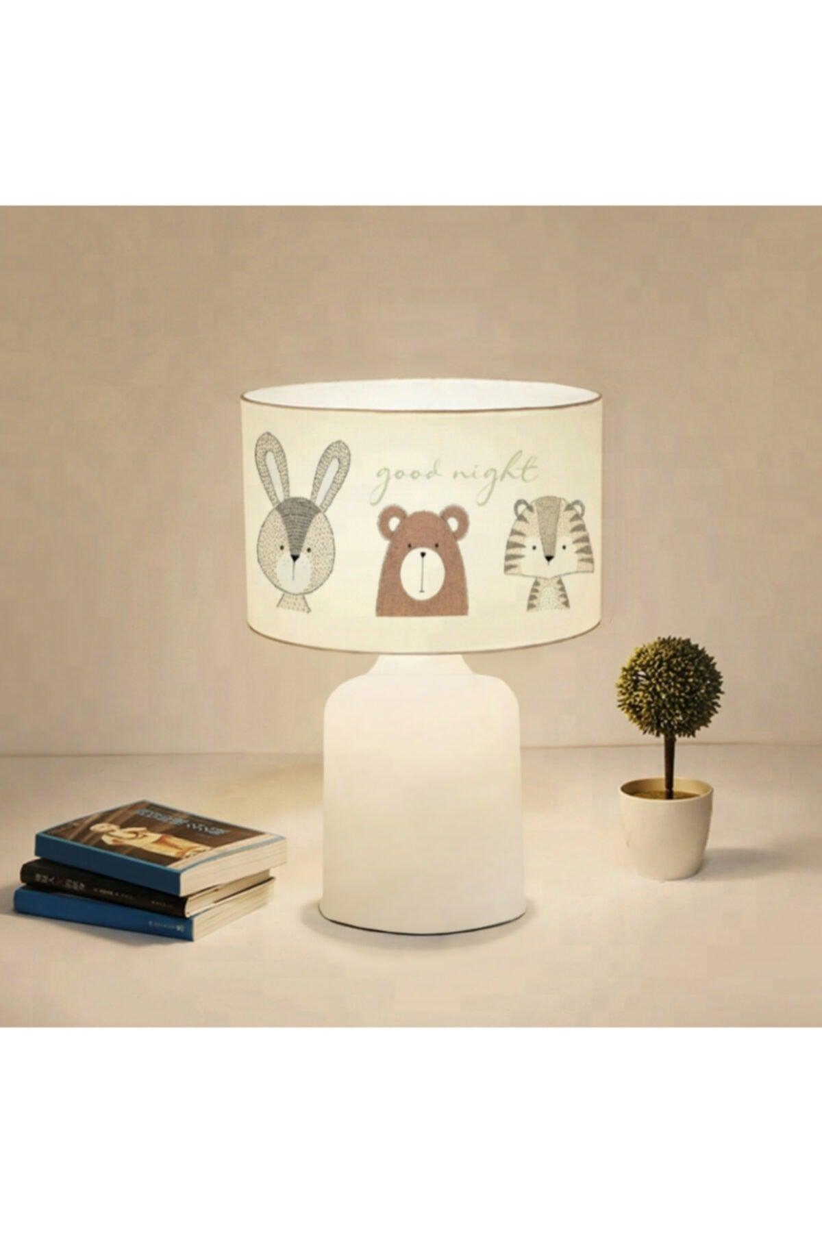 Fabric Printed Rabbit And Friends Kids Room Lampshade Ayd-3054 - Swordslife