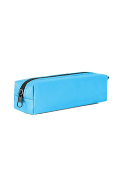 Light Blue Faux Leather Pencil Case