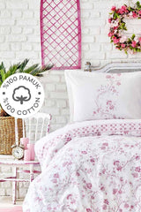 Fellini Pink 100% Cotton Double Duvet Cover & Pillow Set - Swordslife