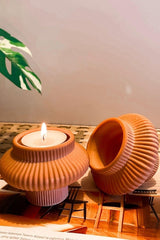 Fiji Terracotta Tealight Candle Holder. - Swordslife