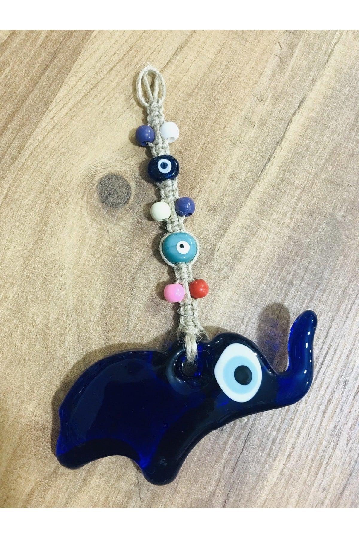 Elephant Glass Evil Eye Bead Wall Ornament Door Ornament Garden Ornament Tree Ornament - Swordslife