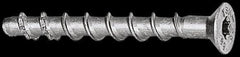 Galvanized concrete screw FBS 10-15 with hex head for front plug or through-hole mounting