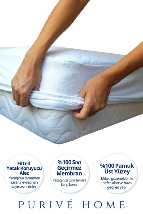 Fitted Mattress, 100% Cotton Surface, Liquid Proof Mattress Protector Double|single - Swordslife