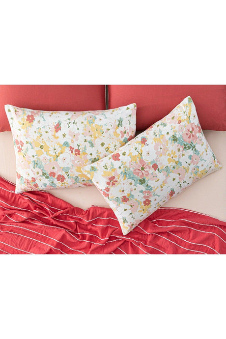 Floral Pureness Cotton 2-Pack Pillowcase 50x70 Cm Pink - Swordslife