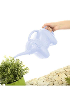 Elephant-shaped flower watering can in pink or powder blue