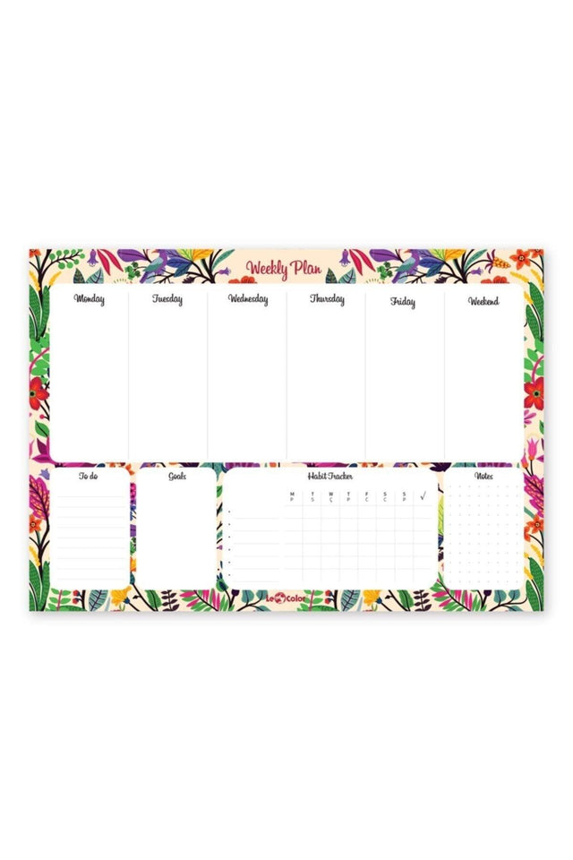 Floral Weekly Planner Block Garden