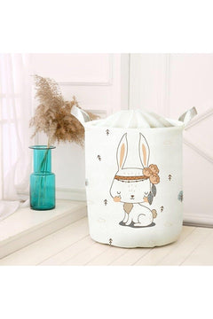 Foldable Felt Toy Storage Box with Cute Print – Multi-Purpose Laundry Hamper for Kids' Rooms