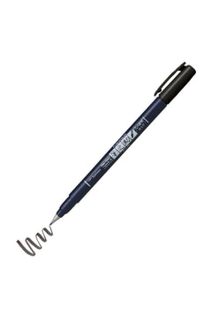 Fudenosuke brush pen set in black with 10 colors