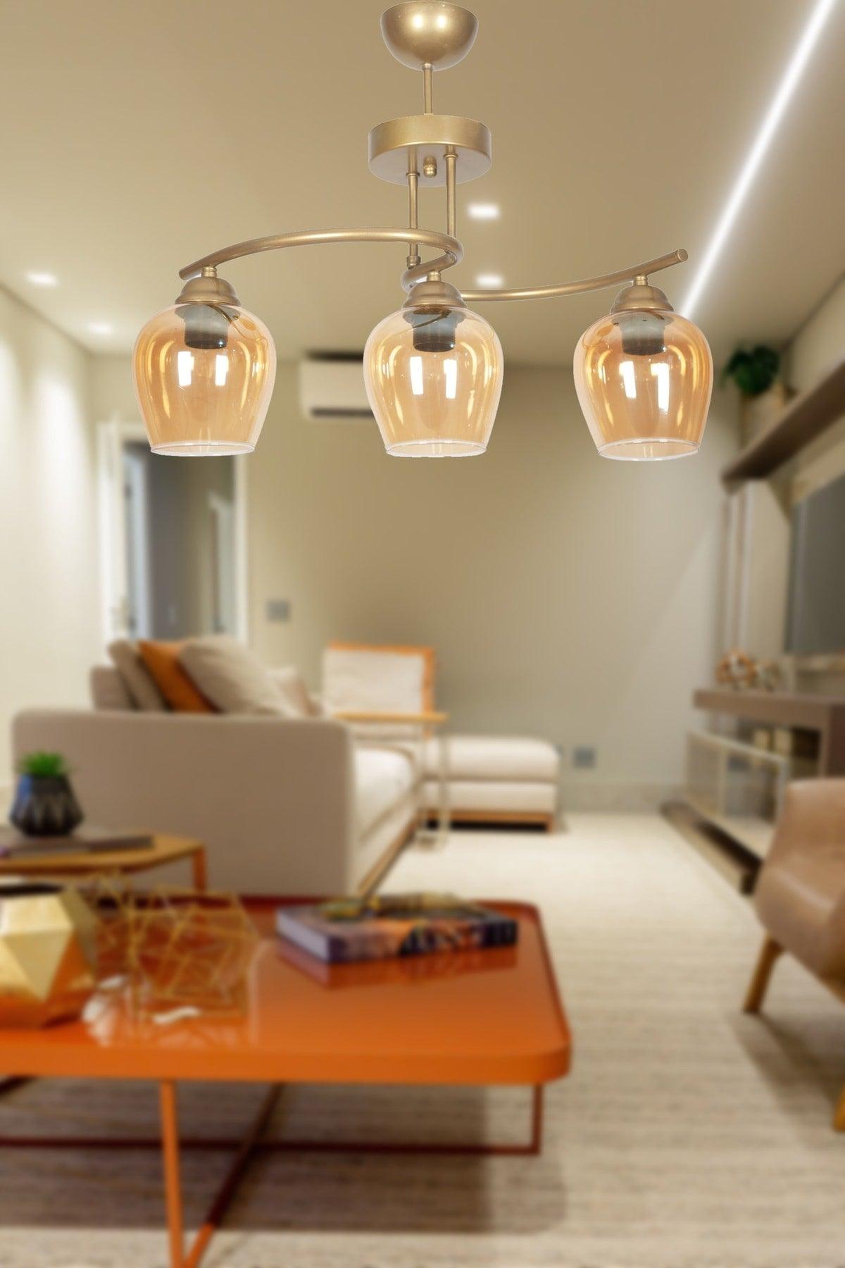 Fuji Modern Design Vintage Case Ball Glas Wohnzimmer - Küche - Schlafzimmer 3 Lü Kronleuchter - Swordslife