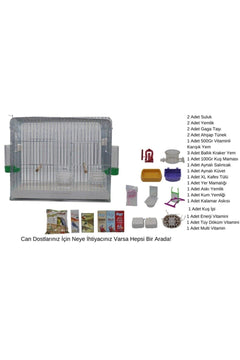 4-door bird breeding cage 45 x 35 x 40 cm