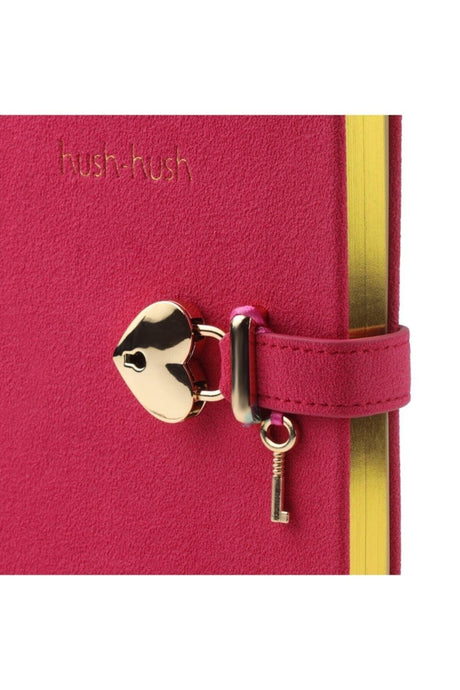 Fuchsia Hush Hush Locked Notebook 13x18