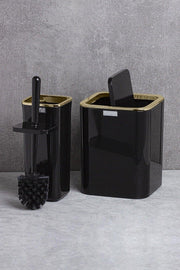 Gold Series Black Square 2-Wc Bucket And Brush Set - Swordslife