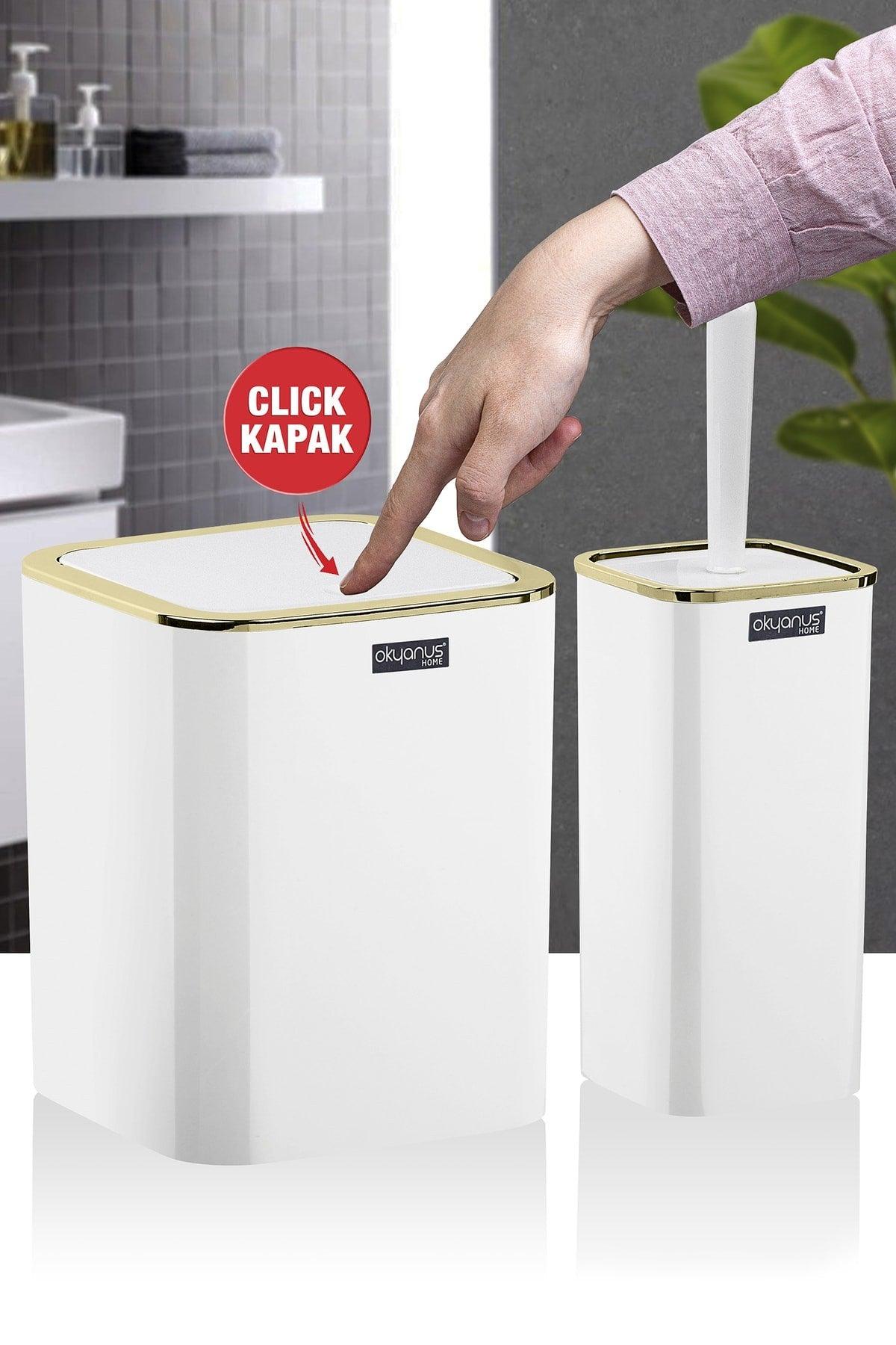 Gold Series White Square 2-Wc Bucket And Brush Set - Swordslife