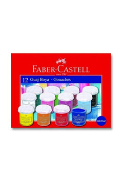 Gouache Paint Set 12 x 15ml Tubes in Assorted Colors
