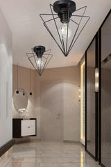 Grand Single Black Ceiling Mount Chandelier - Swordslife