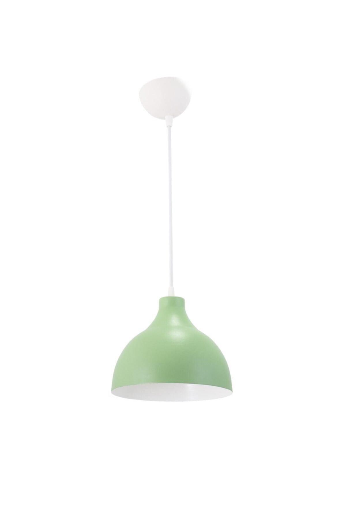 Green Modern Metal Spinning Color Single Pendant Lamp