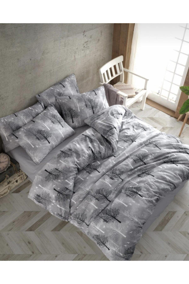 Gray Tree Double Duvet Cover Set - Swordslife