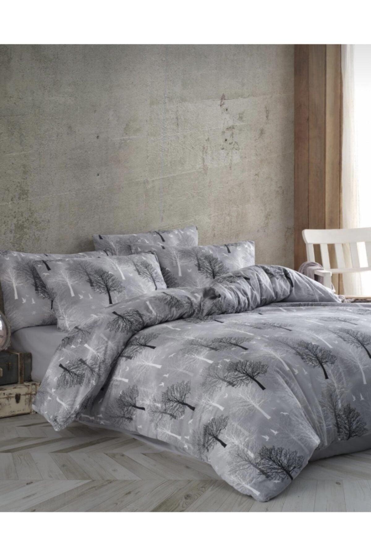 Gray Tree Double Duvet Cover Set - Swordslife