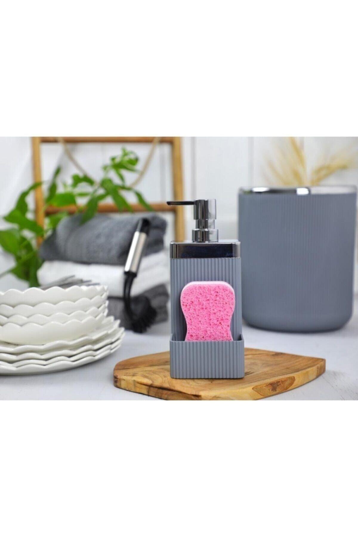 GΓΌvenplast Lisbone Gray Silver Liquid Soap Dispenser