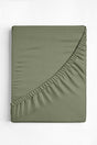 Khaki Double Cotton Elastic Bed Sheet - Swordslife