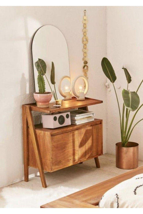 Half Oval Console Mirror - Swordslife