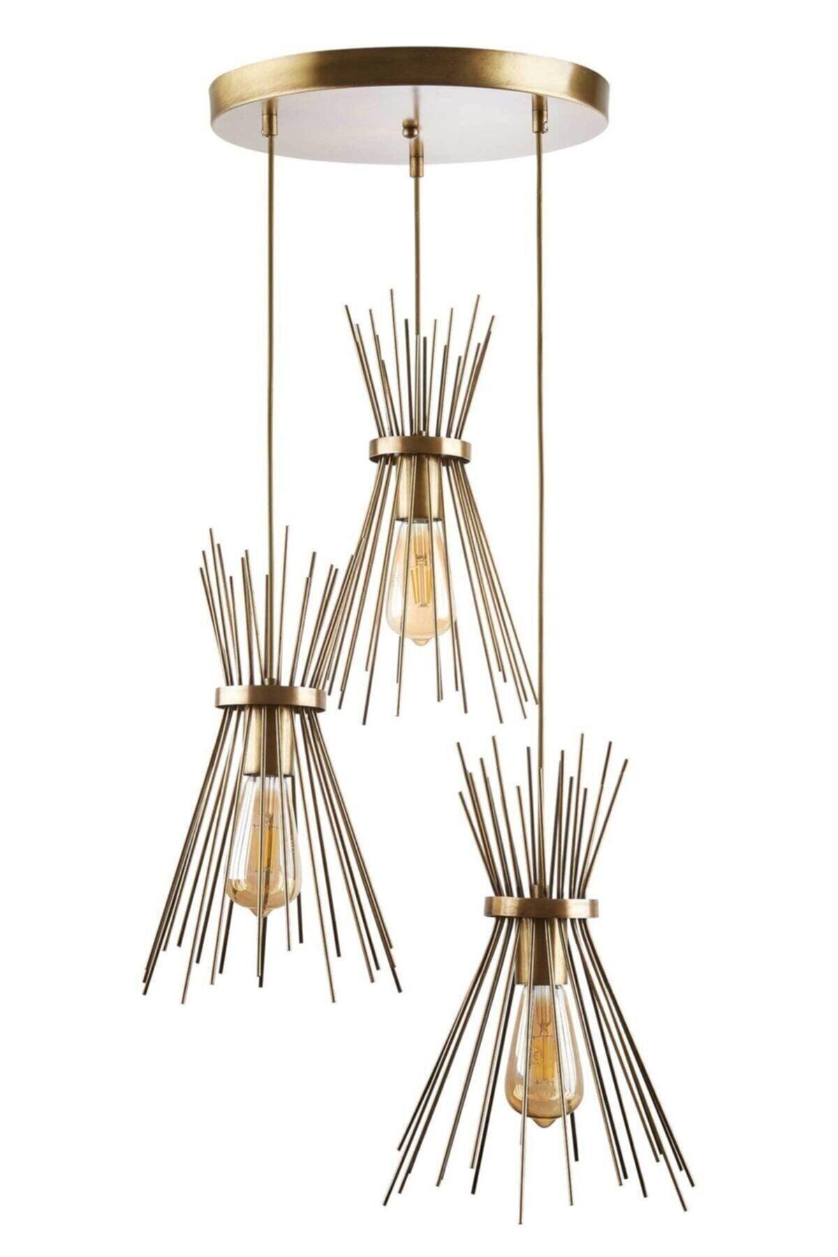 Kirpi Lux Tumbled Color Kirpi Pendant Lamp 3 Piece Chandelier - Swordslife